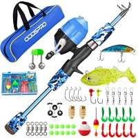 Kids Fishing Pole - Rod Reel Combo Tackle Box Starter Set - First Year  Small Dock Gear Kit for Boys Girls Toddler Youth Age Beginner Little  Children