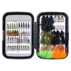 Fly Fishing Flies Kit Fly Lure Box Double Side Plastic Bait Box